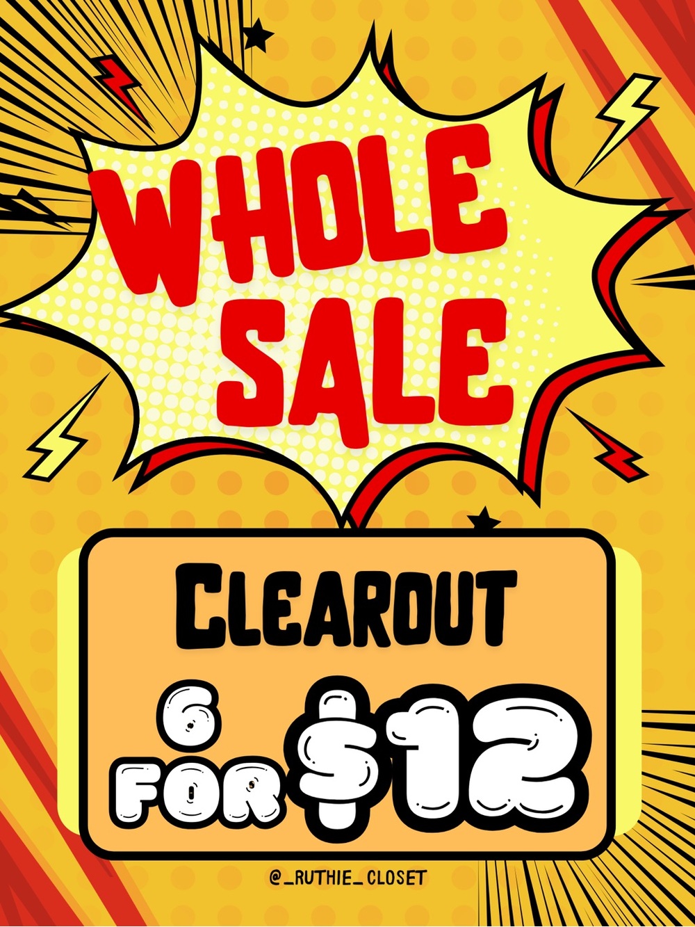 Unlisted Wholesale Items